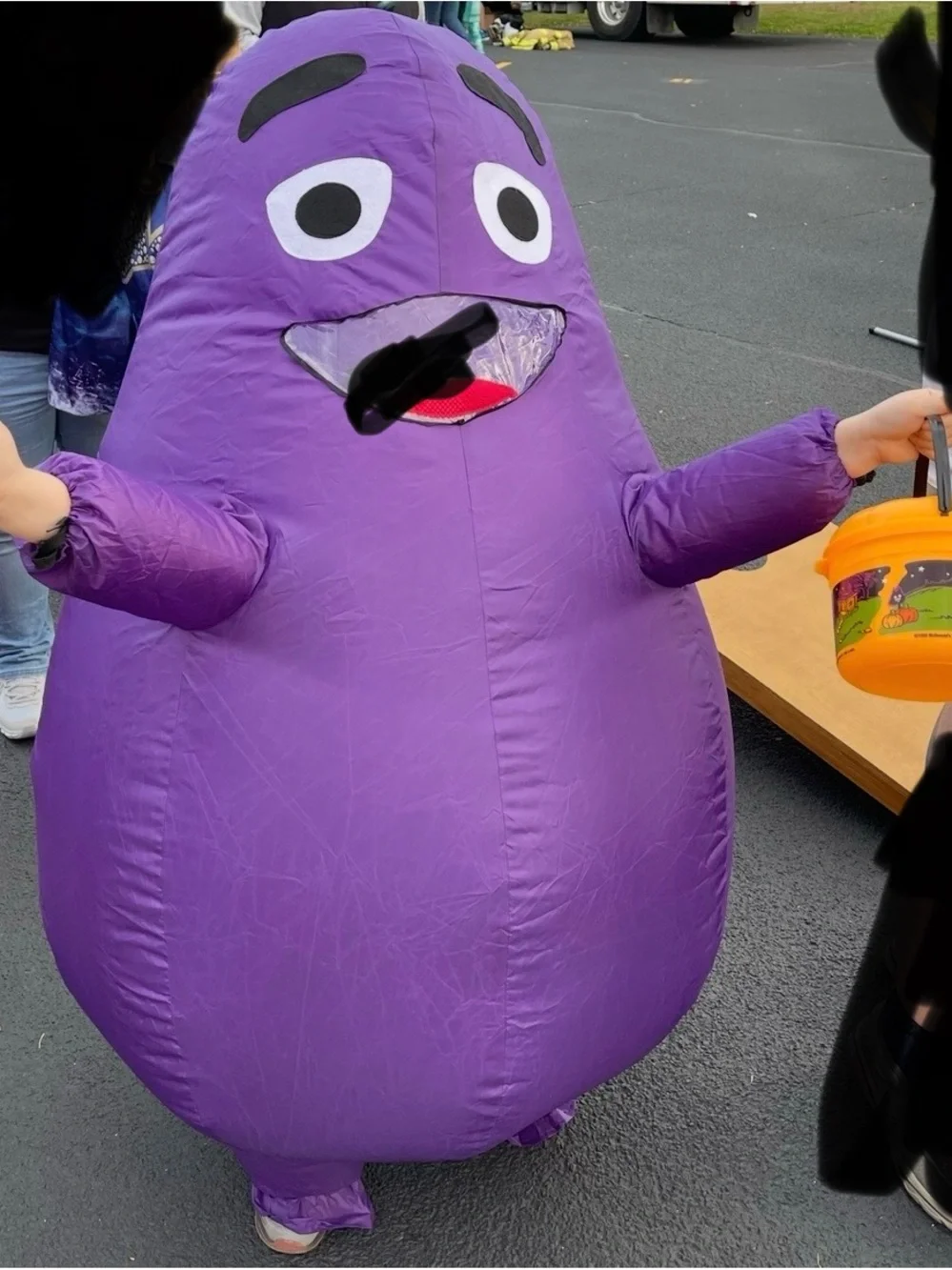 Purple Inflatable Grimace Kids Costume - Friendly Character Outfit
